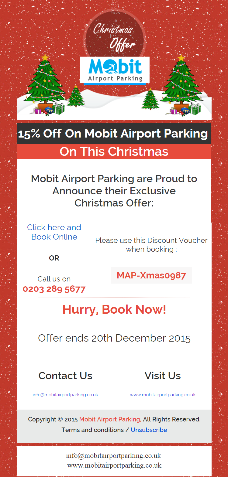 Exclusive Christmas Car Parking Offer 2015