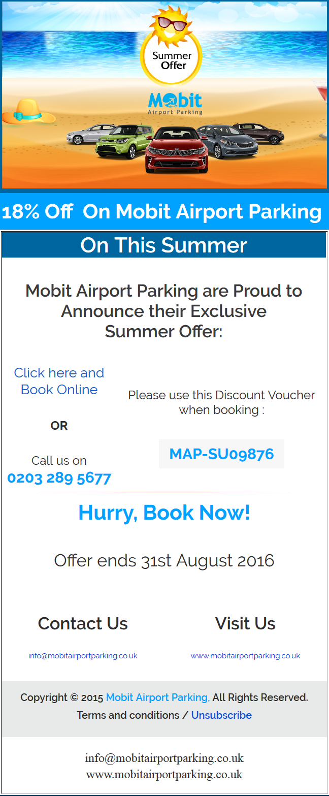 18% Summer Discount 2016