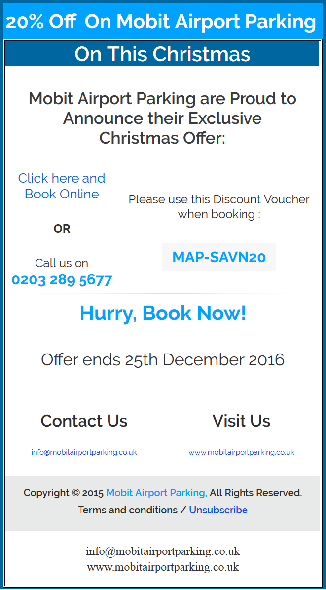 20% Christmas Discount 2016