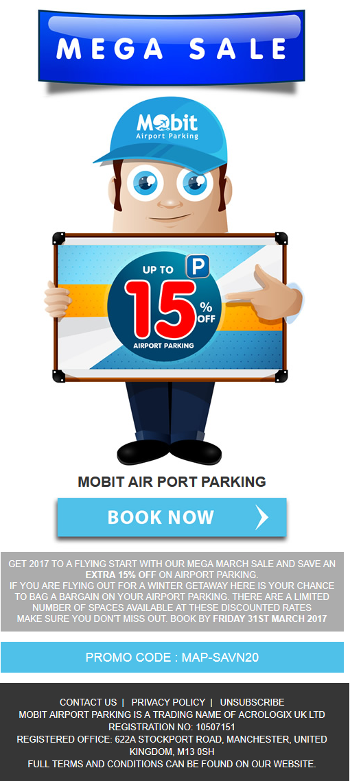 15% Discount on UK Airport Parking Deals